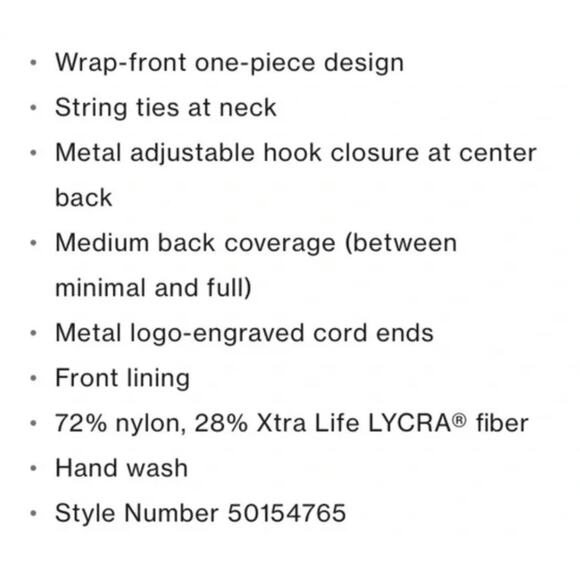 TORY‎ BURCH Wrap Halter One Piece Swimsuit Capri Blue Resort Cruise 36528 Sz S - Picture 3 of 8